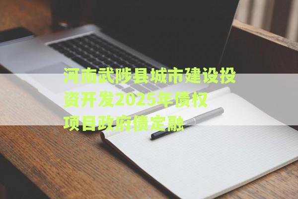河南武陟县城市建设投资开发2025年债权项目政府债定融